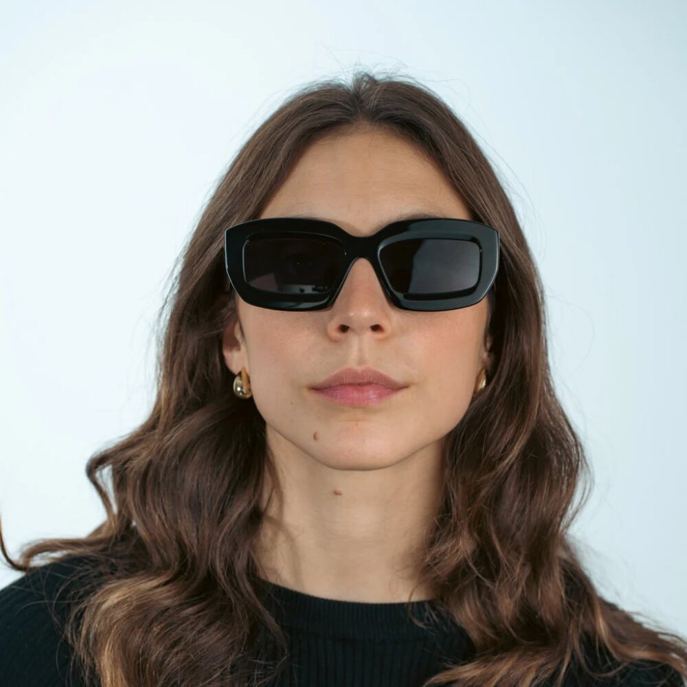 NEW OFF-WHITE OERI138 CHARLOTTE 1007 SUNGLASSES UNISEX BLACK SQUARE EYEWEAR
